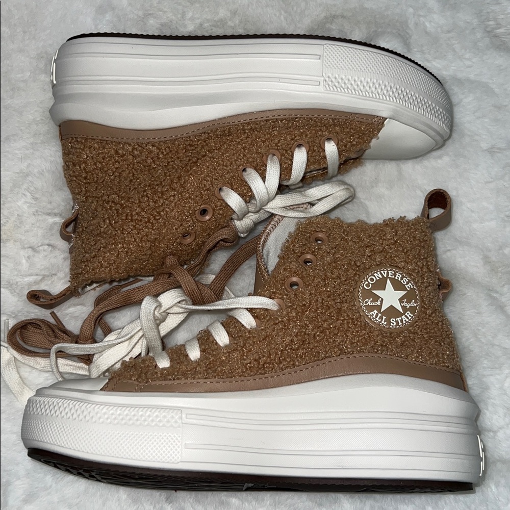 Converse Sherpa Brown Textured High Tops